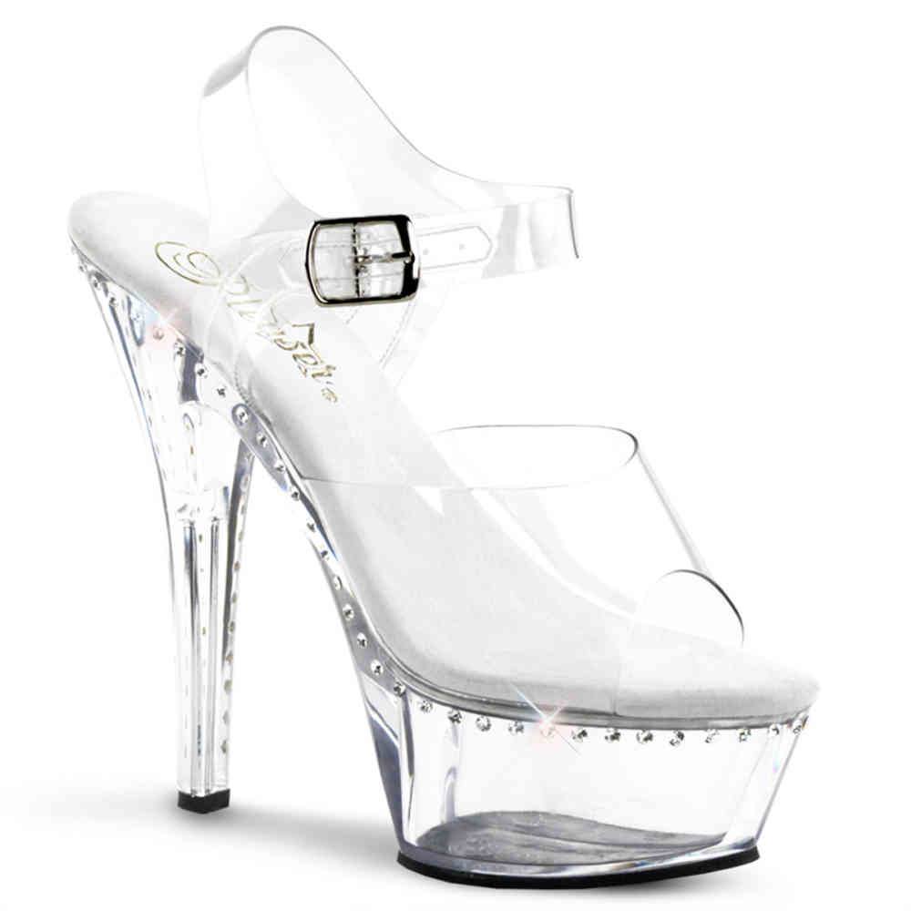 Pleaser - KISS208LS Sandale à bride à la cheville, Pole dance chaussures - Chaussures de pole dance - Noir Product image